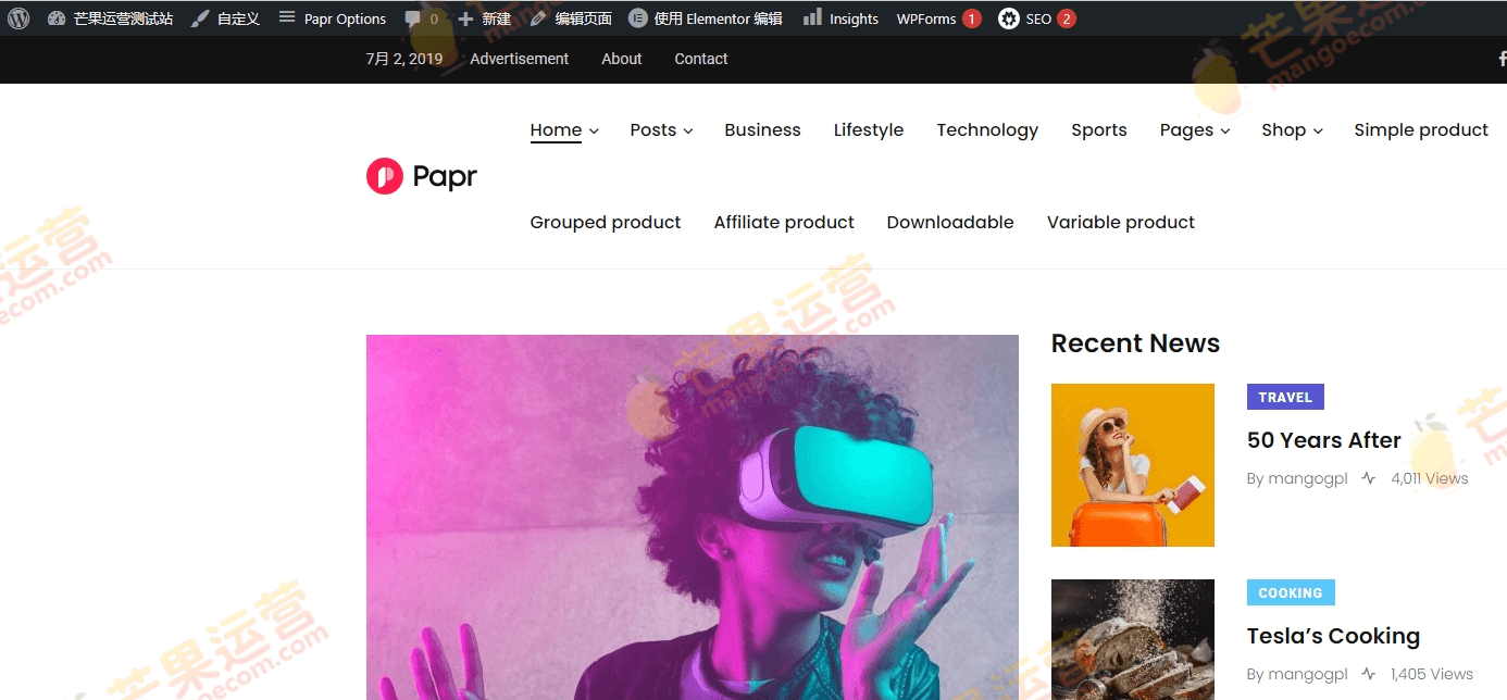 Papr 新闻杂志主题破解版下载