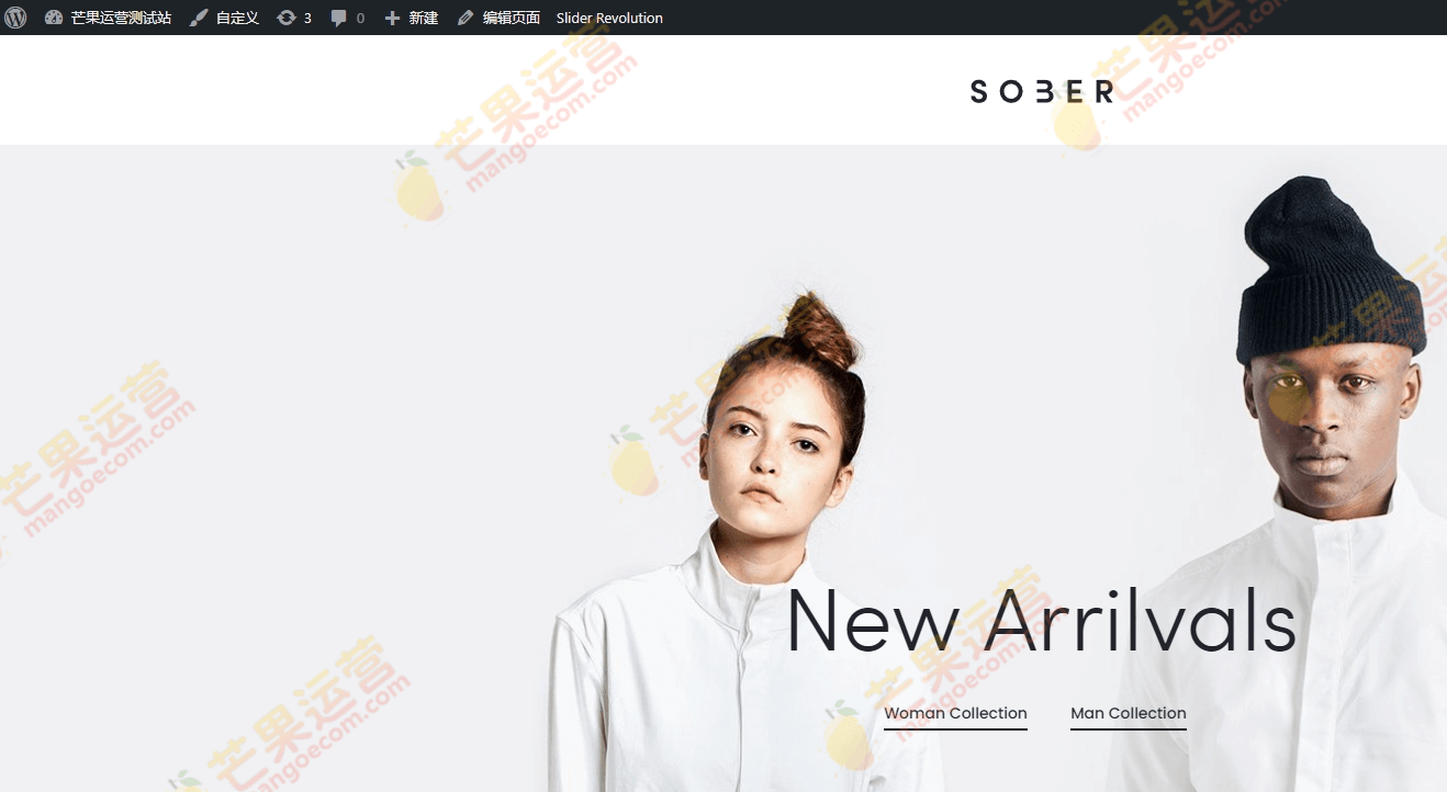 Sober WooCommerce 上的 WordPress 电子商务主题模板破解版下载