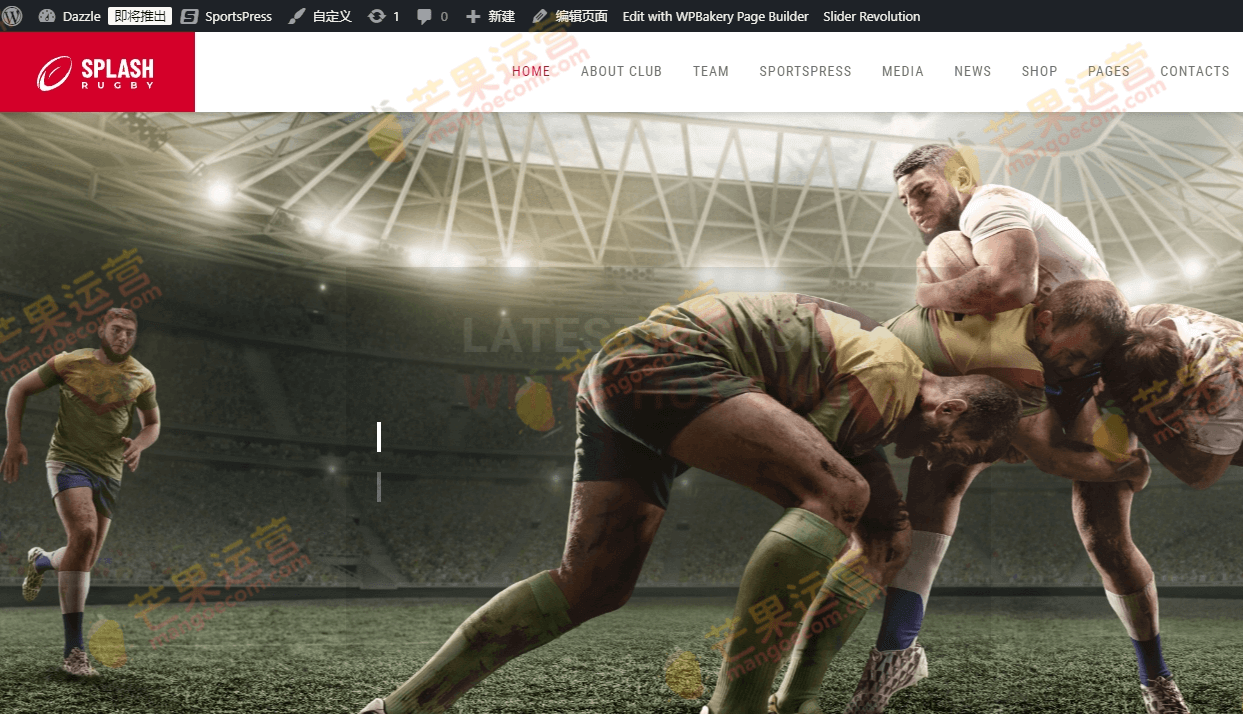Splash Sport Club WordPress 运动主题破解版下载