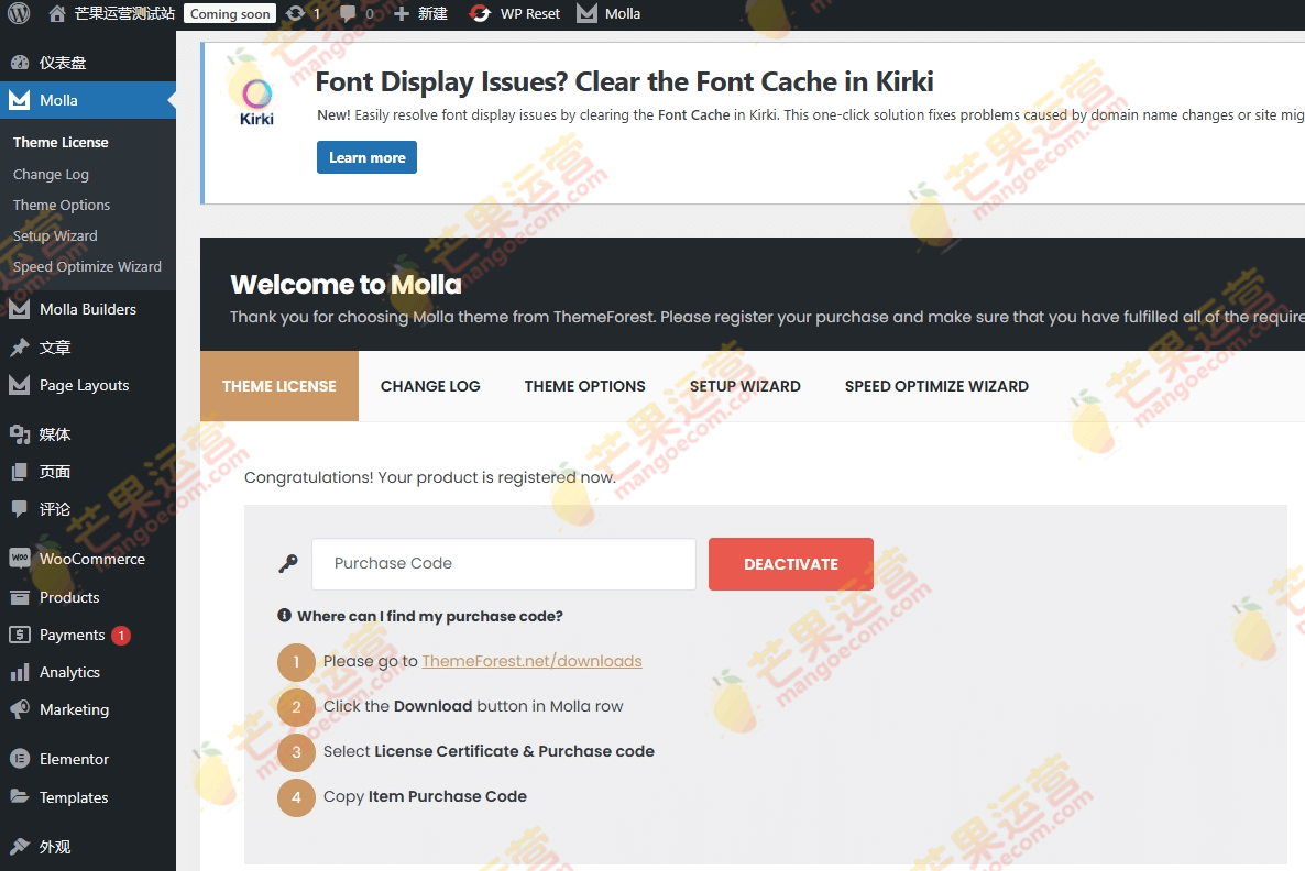 Molla 多功能 WooCommerce 主题破解版下载