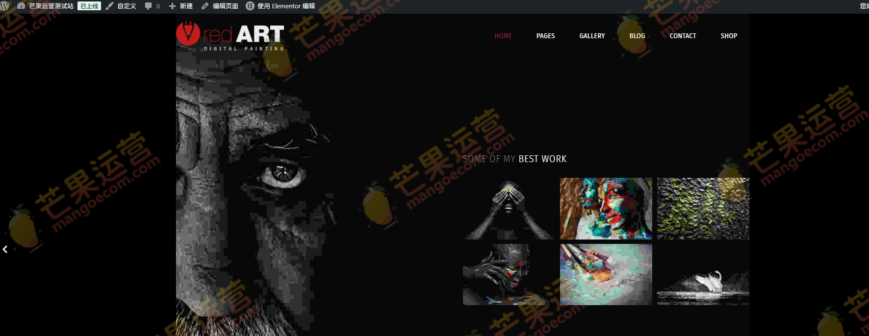 Red Art Artist Portfolio 主题破解版下载