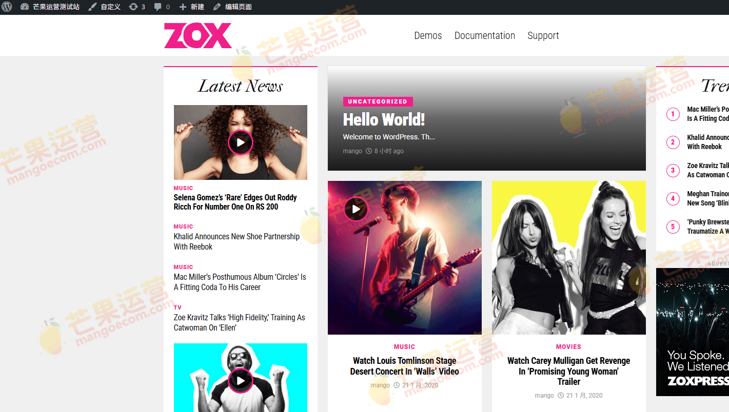ZoxPress GPL 多合一 WordPress 新闻主题破解版下载